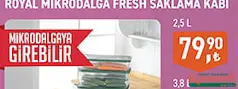 ROYAL MİKRODALGA FRESH SAKLAMA KABI 2,5 L ROYAL MİKRODALGA FRESH SAKLAMA KABI 2,5 L